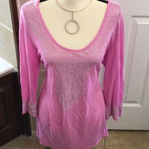 INC Beach Embellished Top